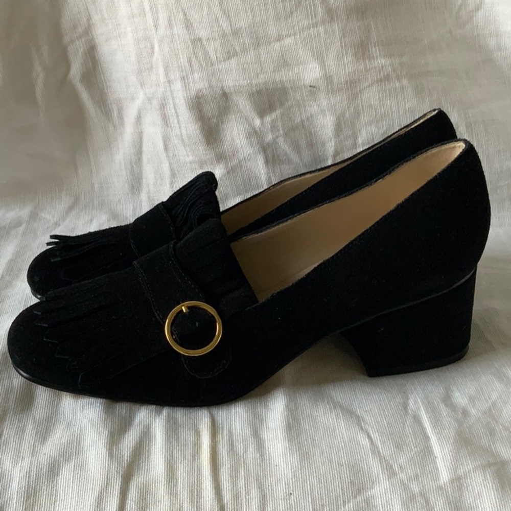 Marc Fisher suede heeled loafer